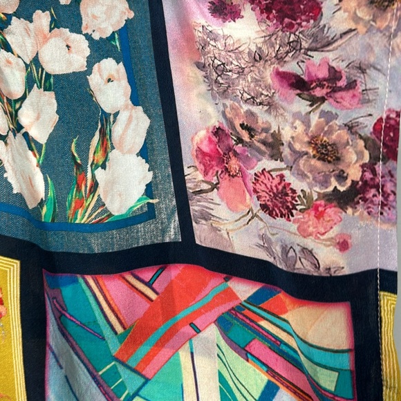 Tolani Silk Floral Blouse Tunic size Large - Picture 5 of 13